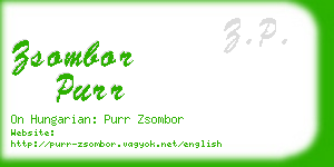 zsombor purr business card